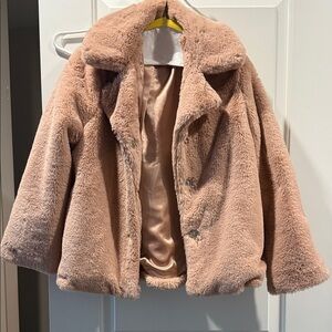 Cozy Faux Fur Jacket - Baby Pink